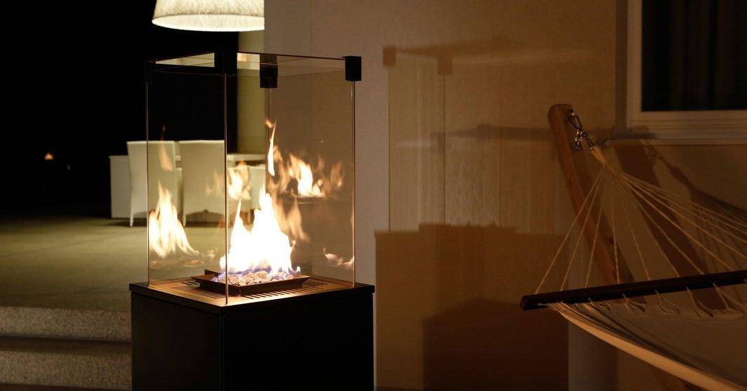 Газовый нагреватель Kratki PATIO/M/G31/37Mbar/Q/N/P/G, Naturali Pietra Grey, с ручным управлением