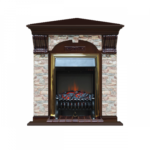 Арочный Грот цветной угловой (дуб)+Fobos Brass