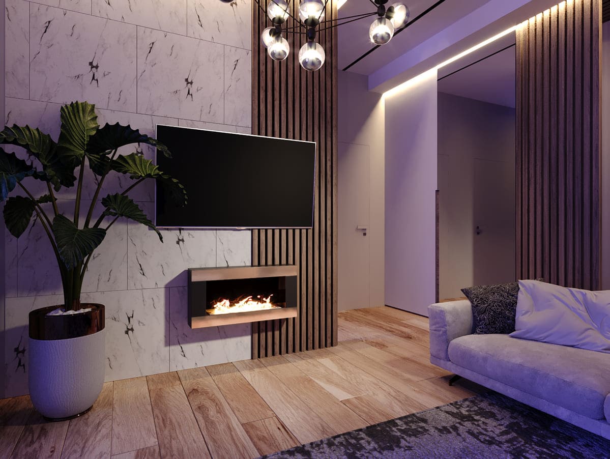 Биокамин "Русский огонь" Голд 800N настенный с защитным и декоративным стеклом по цене 32 040 руб.