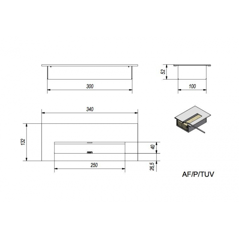 Биокамин Kratki AF стальной, TUV по цене 