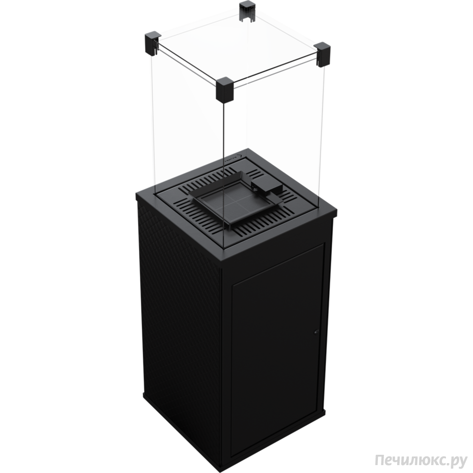Газовый нагреватель Kratki PATIO Mini/G31/37Mbar/CZ, черное стекло, с пультом ДУ