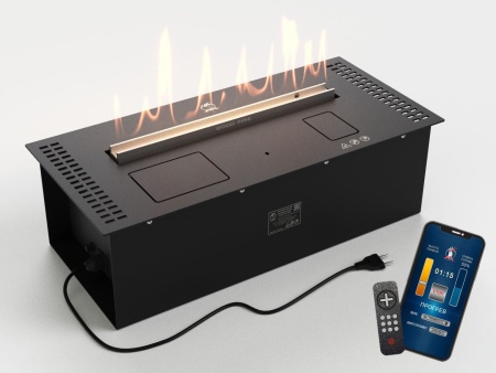 Автоматический биокамин Lux Fire Smart Flame 600 RC Black по цене 259 380 руб.