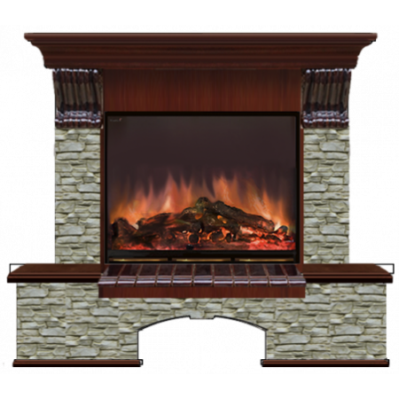 Бостон Грот однотонный (красное дерево)+Arte 23