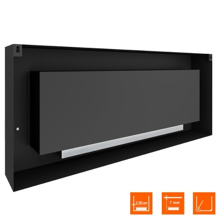 Биокамин SteelHeat WALL GRAND 1500 черный, стекло, стемалит по цене 80 010 руб.