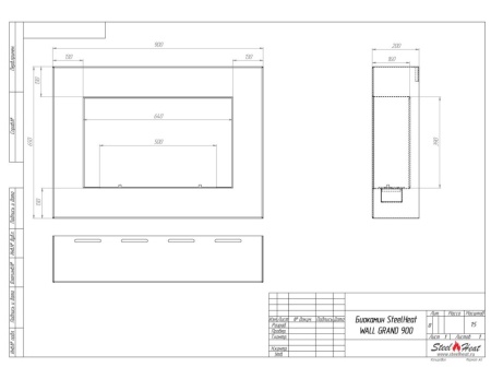 Биокамин SteelHeat WALL GRAND 900 черный по цене 35 070 руб.