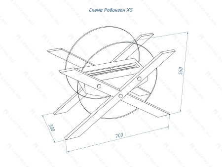 Напольный биокамин Lux Fire "Робинзон" по цене 53 680 руб.