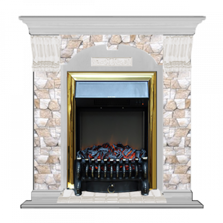 Арочный Арбат (беленый дуб)+Fobos Brass